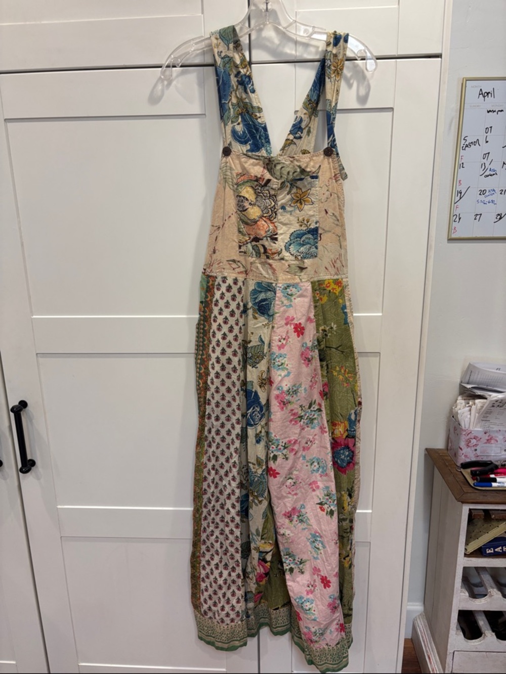 Blue Sky Multicolor Patchwork Floral Jumpsuit
